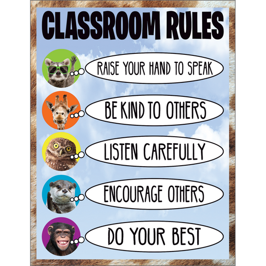 Go Wild Animals Classroom Rules Chart