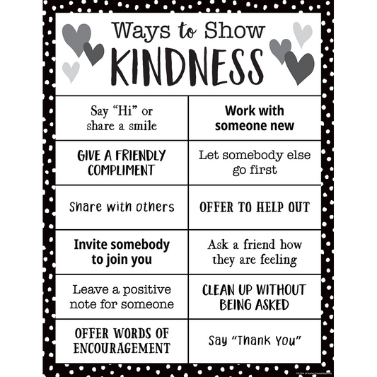 Ways to Show Kindness Chart