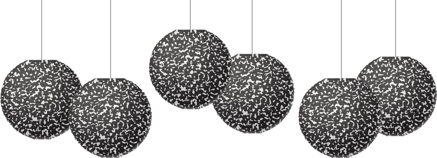 Composition 8" Hanging Paper Lanterns