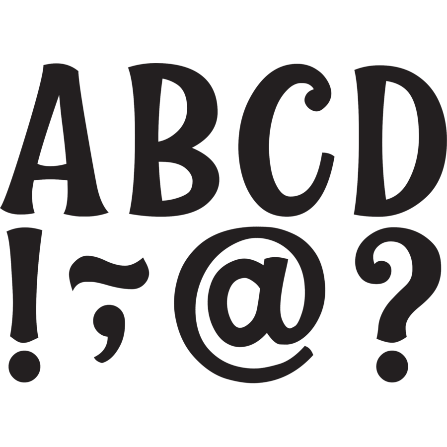 Black Wild Whimsy 3" Magnetic Letters