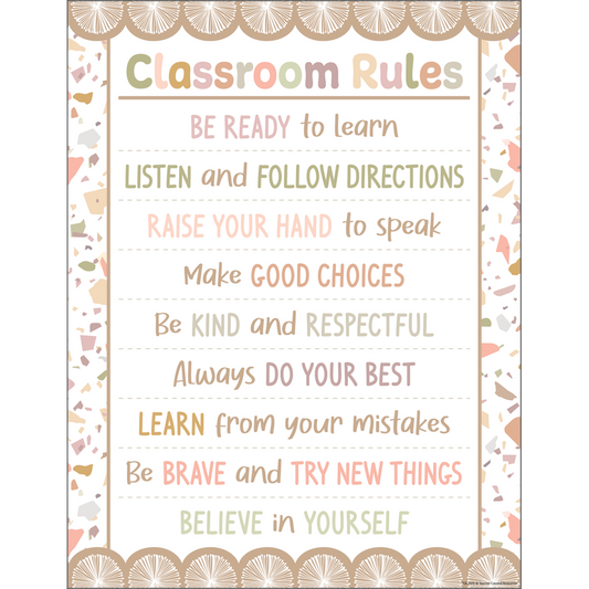 Terrazzo Tones Classroom Rules Chart