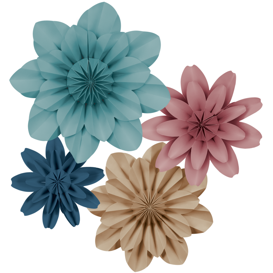 Calming Colors Paper Flowers