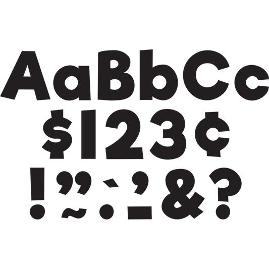 Black 4" Everyday Letters Combo Pack