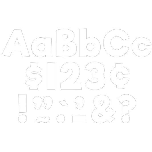 White 4" Everyday Letters Combo Pack