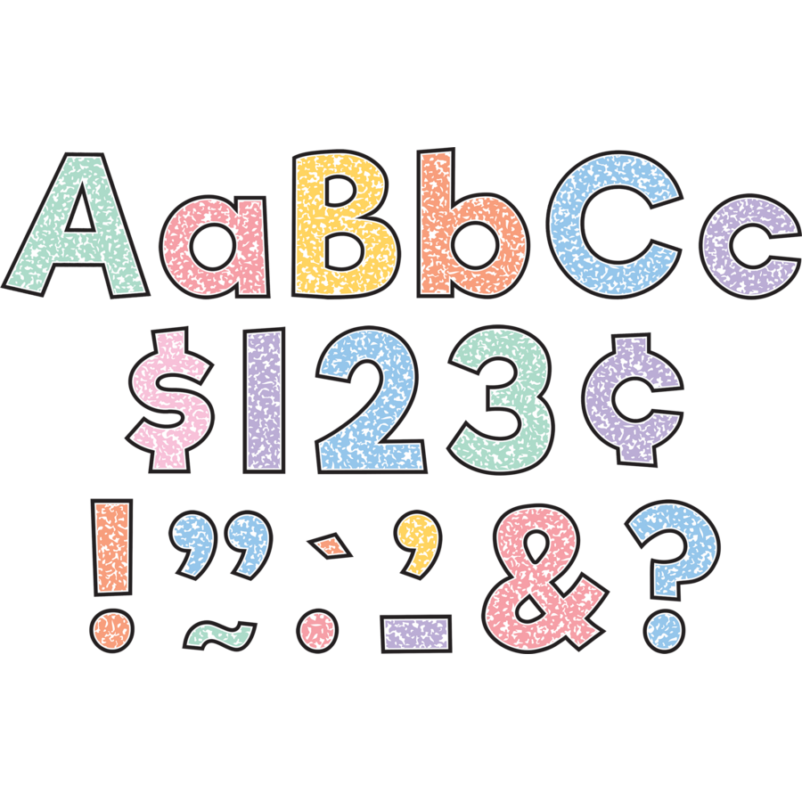 Colorful Composition 4" Everyday Letters Combo Pack