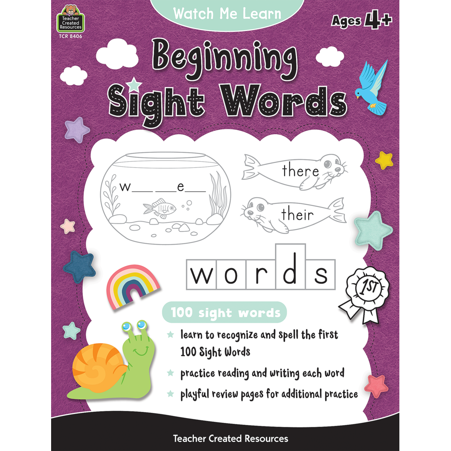 Watch Me Learn: Beginning Sight Words – McGregor's Teacher Supplies