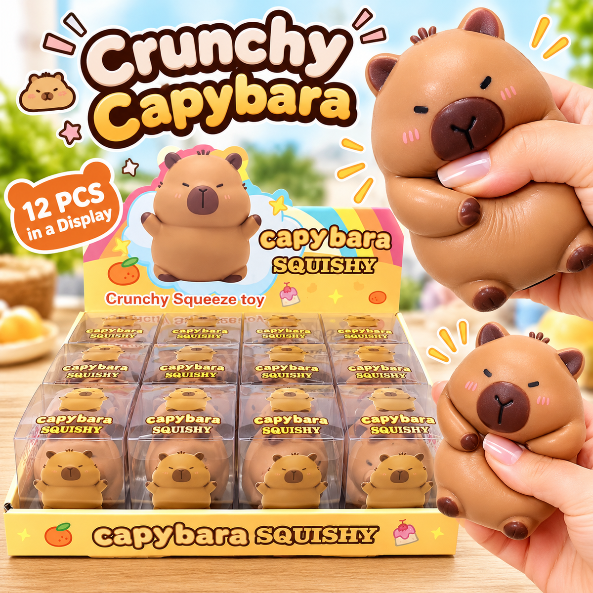 Crunchy Capybara Squishy Toy — ASMR Crunch Squeeze Toy