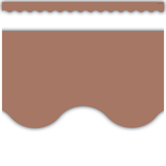 Mocha Scalloped Border