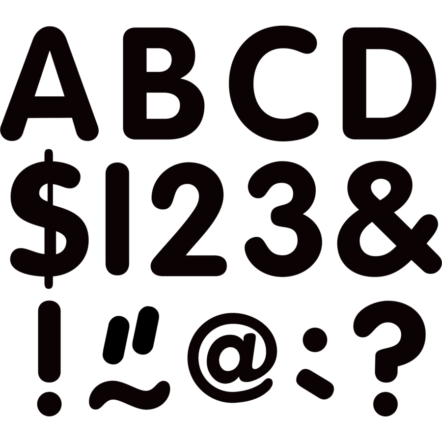 Black 2" Classic Uppercase Letters