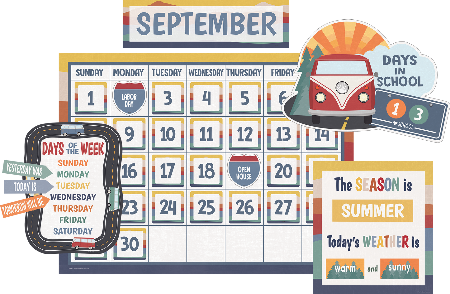 Moving Mountains Road Trip Calendar Bulletin Board