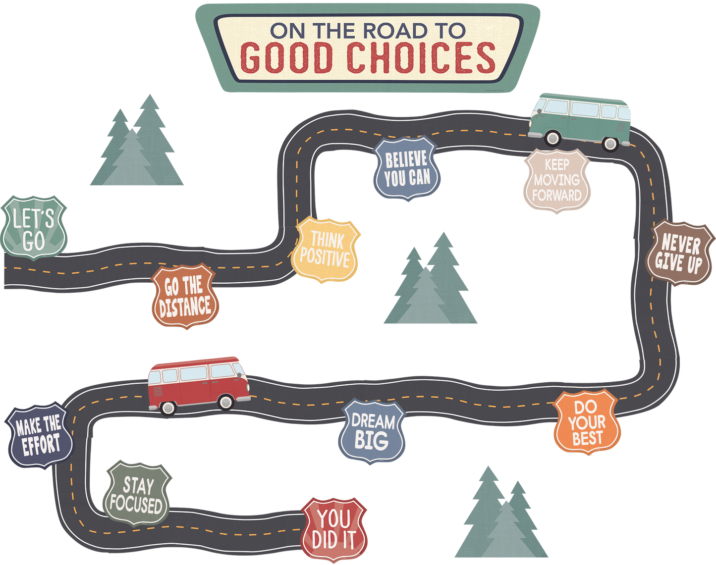 Moving Mountains Road Trip On the Road to Good Choices Mini Bulletin Board