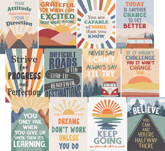 Moving Mountains Road Trip Positive Sayings Small Poster Pack