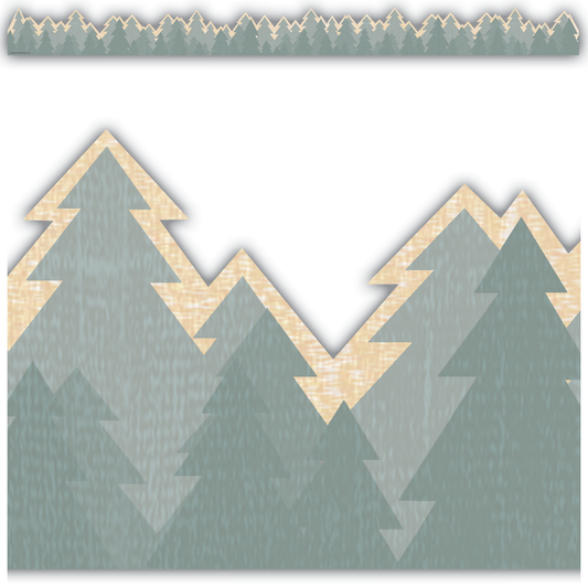 Moving Mountains Road Trip Trees Die-Cut Border Trim