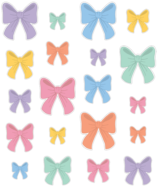 Pastel Bows Accents - Assorted Sizes