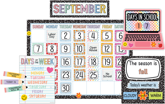 Cool for School Calendar Bulletin Board