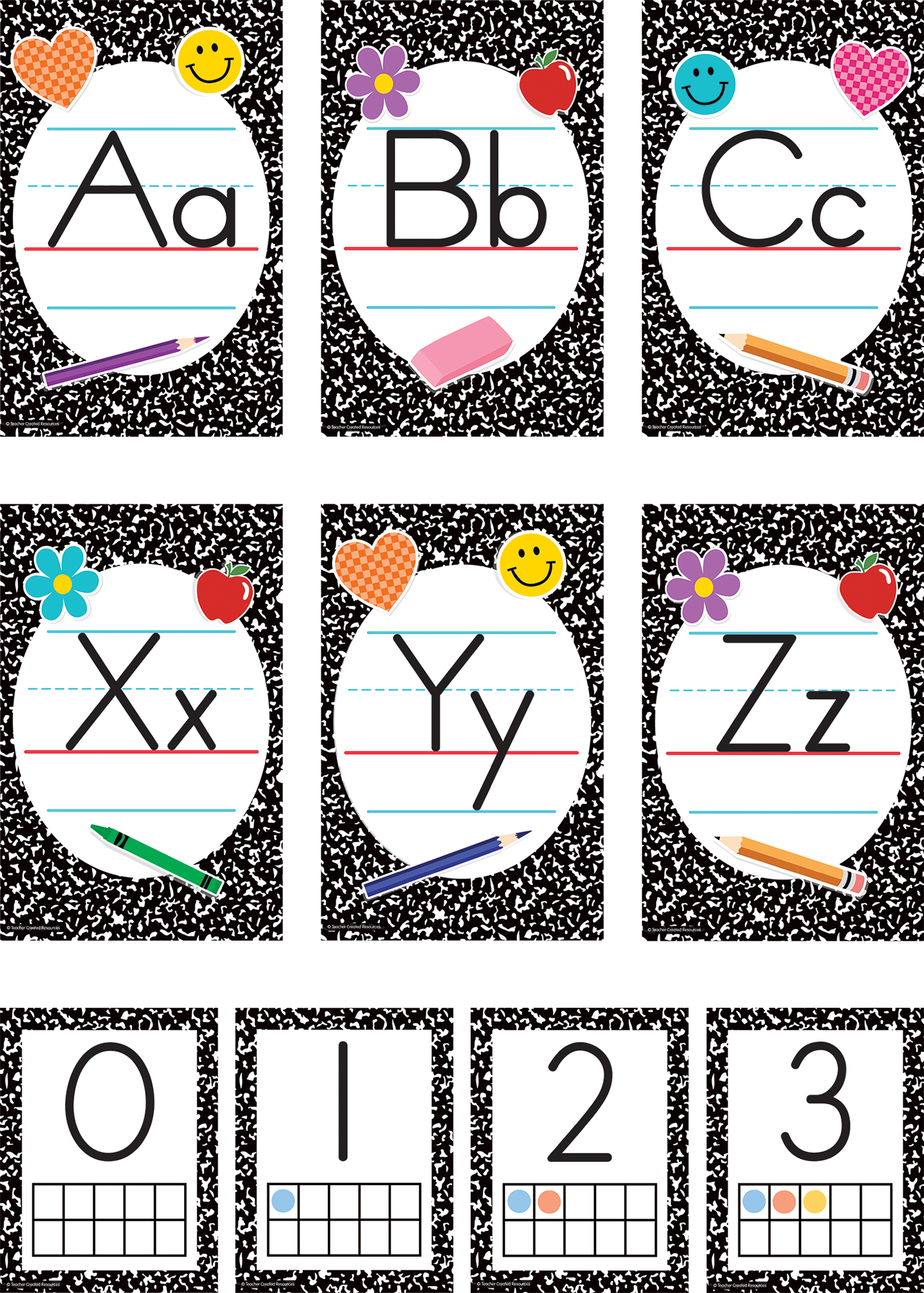 Cool for School Composition Alphabet Bulletin Board