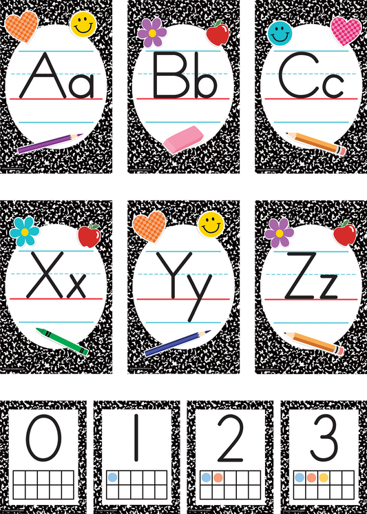 Cool for School Composition Alphabet Bulletin Board