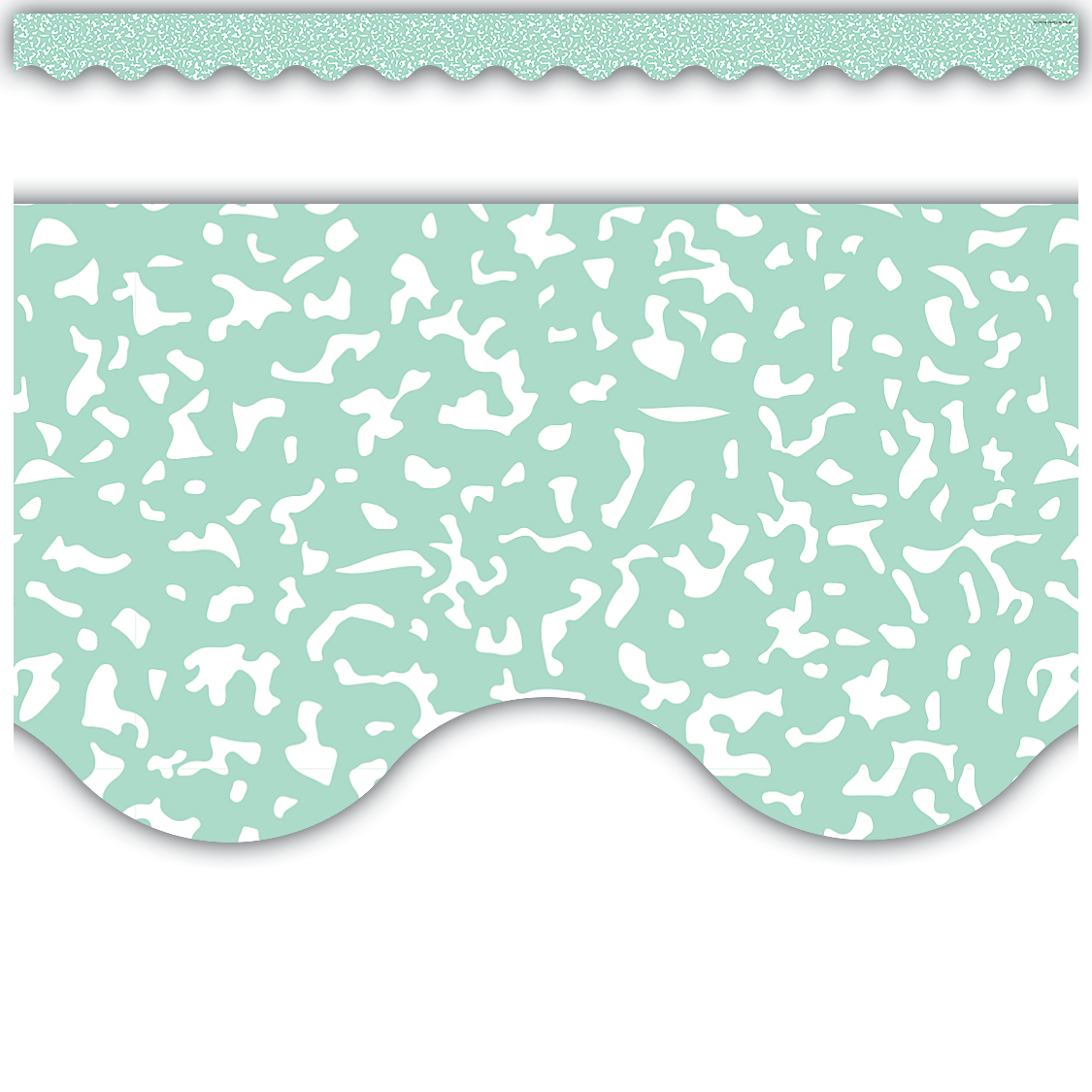 Composition Green Scalloped Border Trim