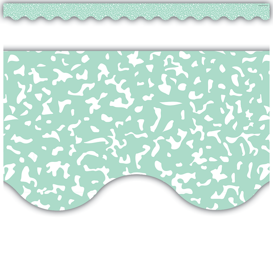 Composition Green Scalloped Border Trim