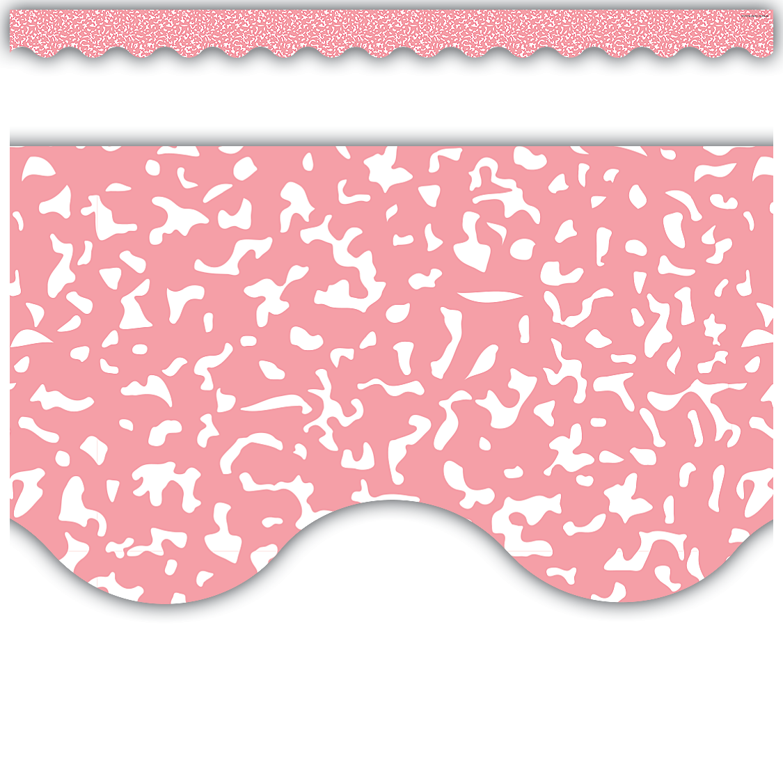 Composition Pink Scalloped Border Trim