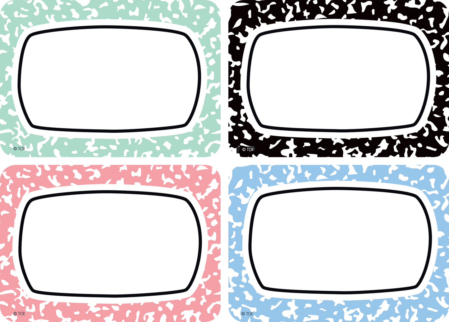 Cool for School Composition Name Tags/Labels - Multi-Pack