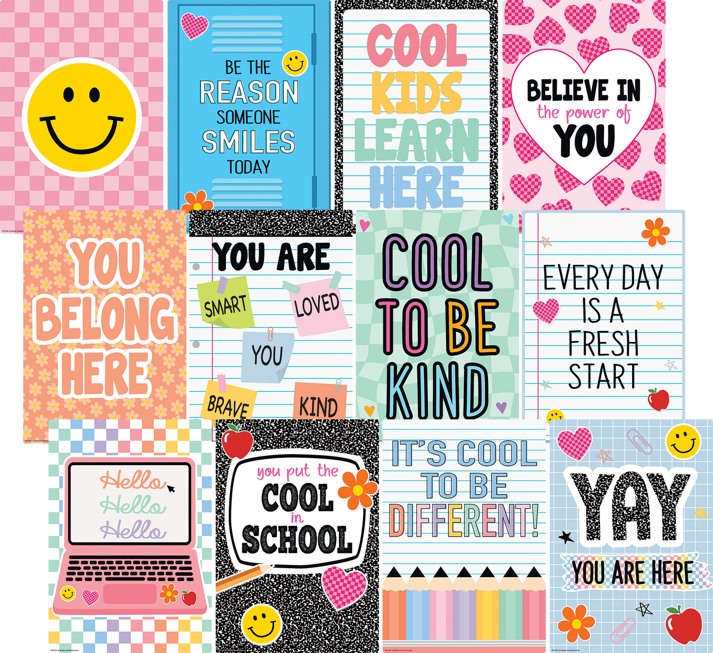 Cool for School Positive Sayings Small Poster Pack