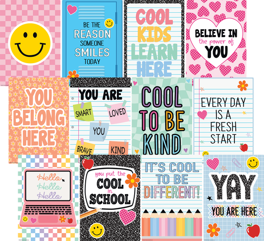 Cool for School Positive Sayings Small Poster Pack