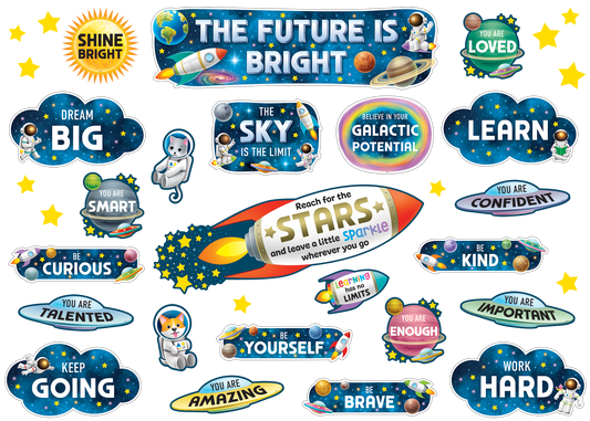 Outer Space Crew The Future Is Bright Mini Bulletin Board