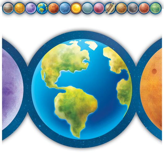 Outer Space Crew Planets Die-Cut Border Trim