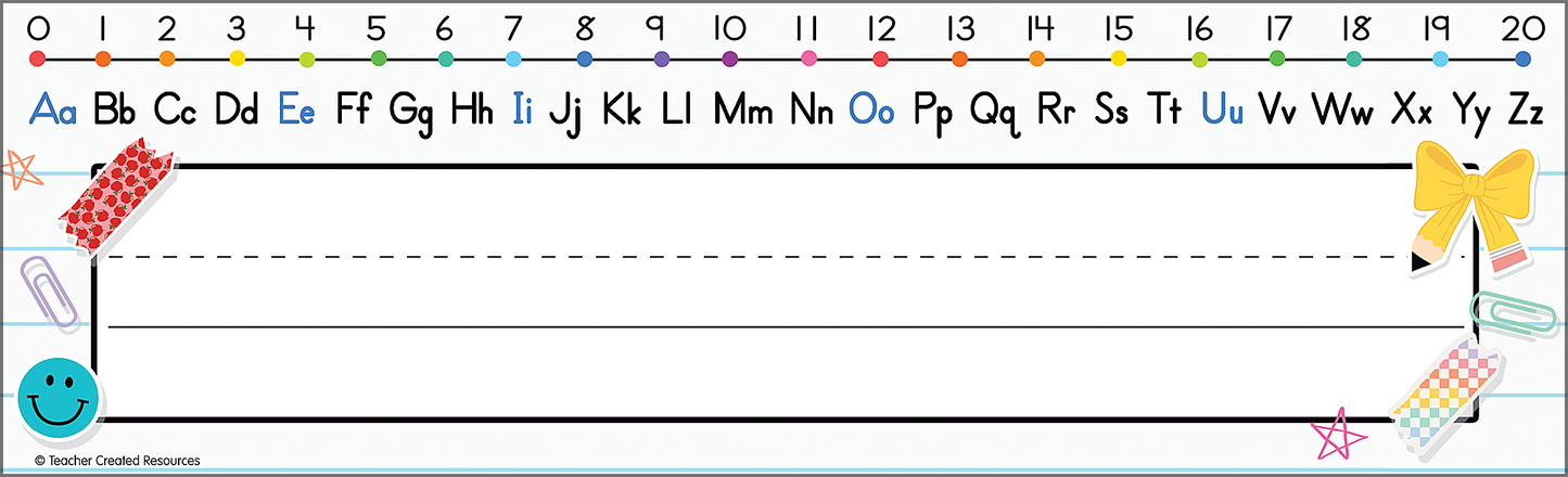 Cool for School Alphabet Flat Name Plates