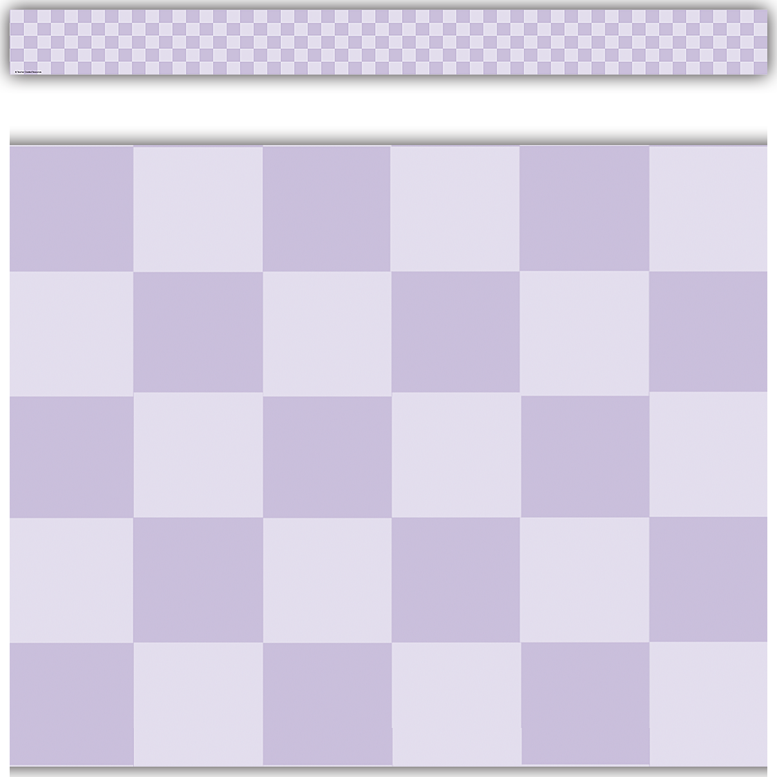 Cool for School Purple Checkers Straight Border Trim