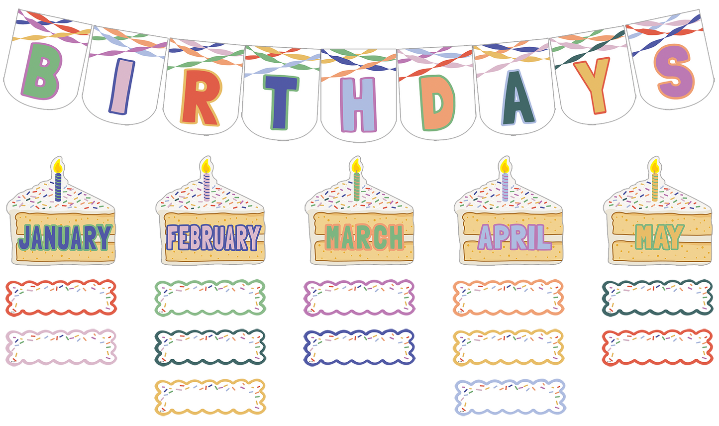 Color Crush Birthdays Mini Bulletin Board