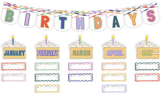 Color Crush Birthdays Mini Bulletin Board