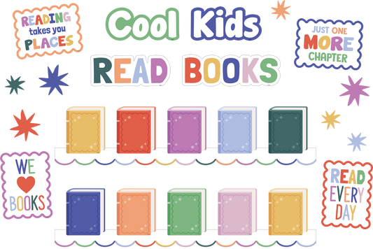 Color Crush Cool Kids Read Books Mini Bulletin Board