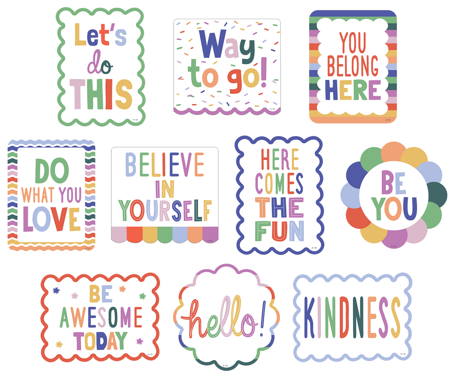Color Crush Positive Sayings Accents