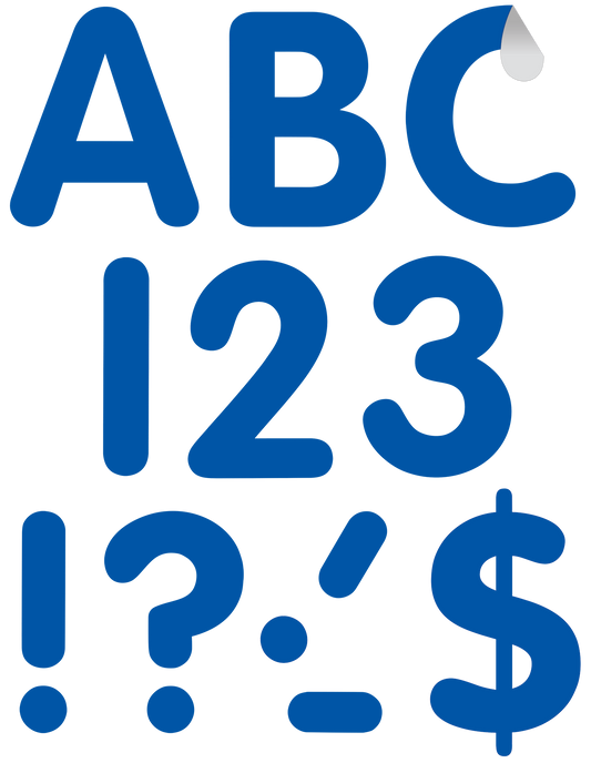 Blue 4" Classic Self-Adhesive Letters Uppercase