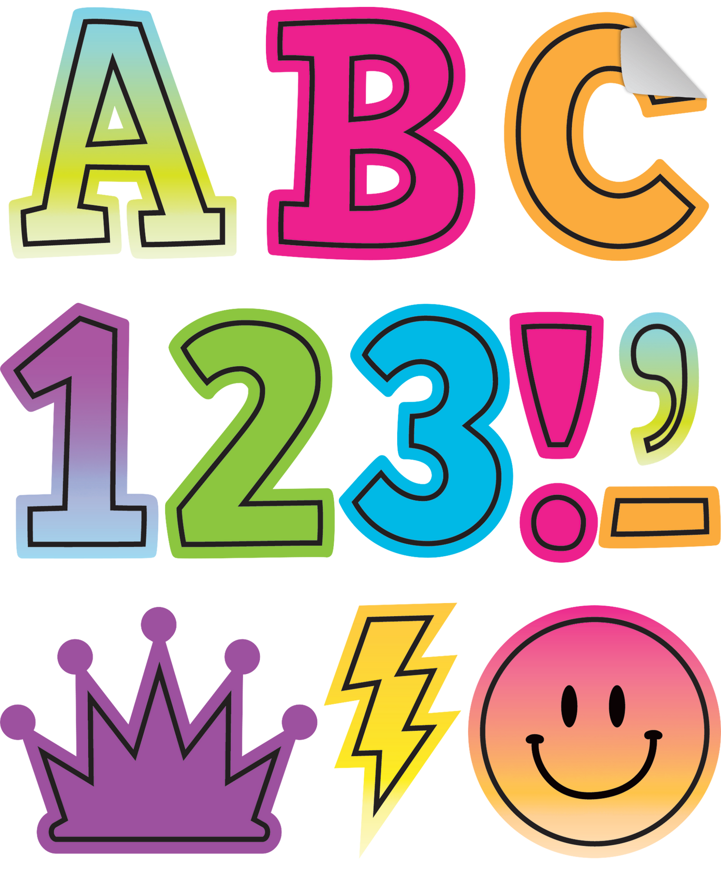 Brights 4Ever 2" Bold Block Self-Adhesive Letters Uppercase