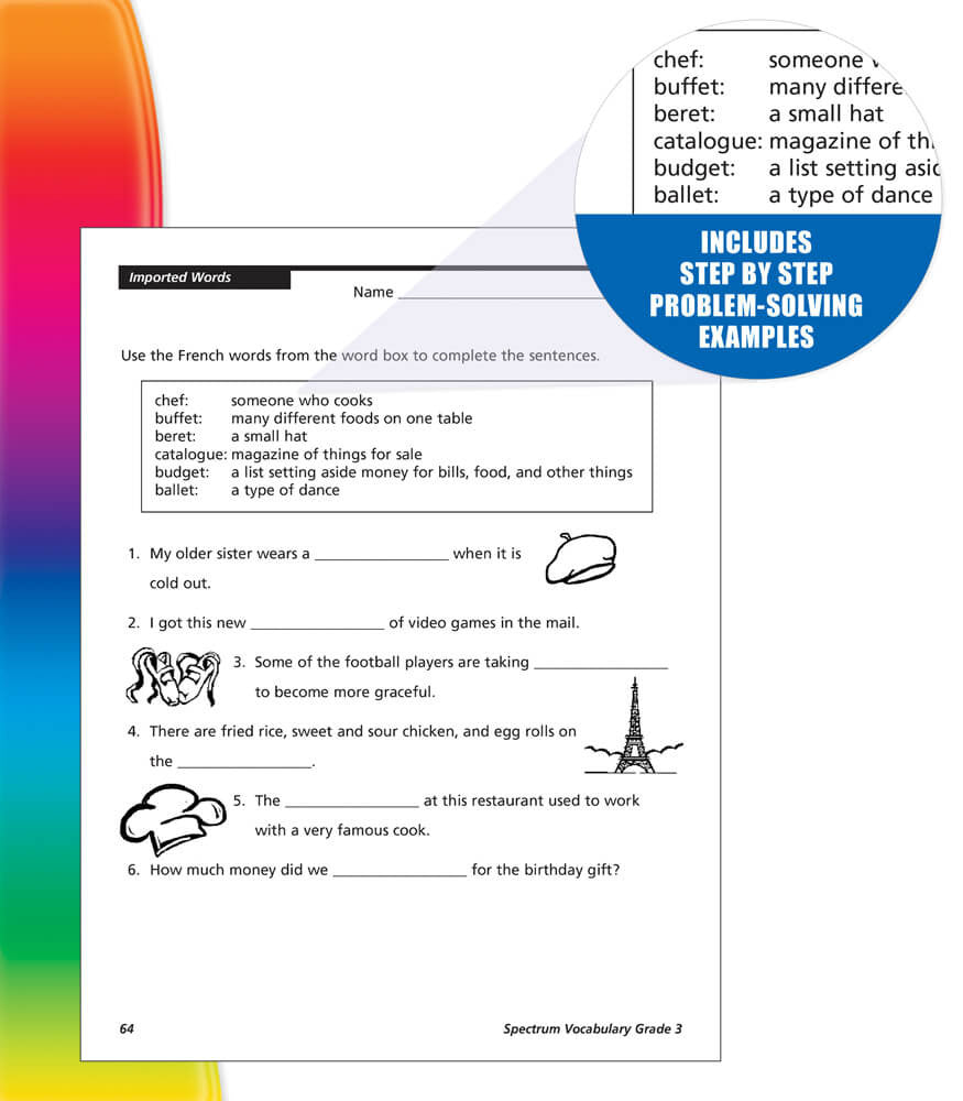 Spectrum Vocabulary Grade 3