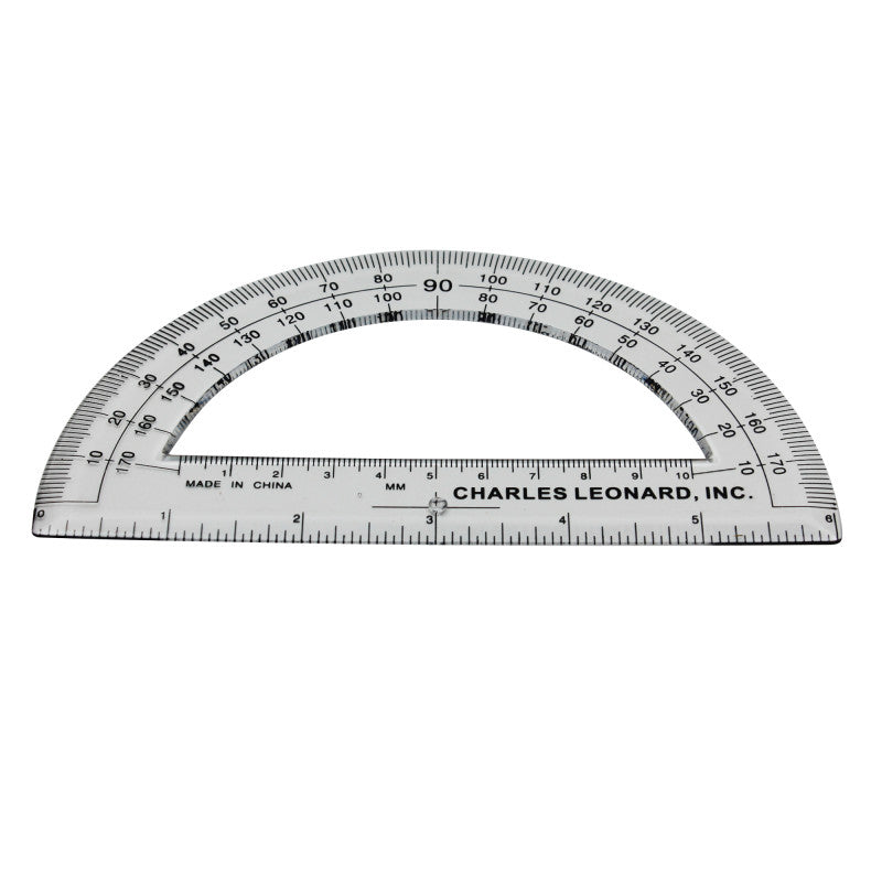 Protractor 6" Clear