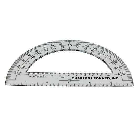 Protractor 6" Clear