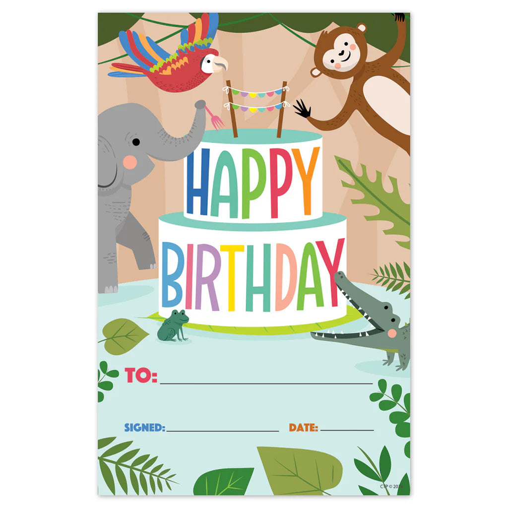 Jungle Friends Happy Birthday Award