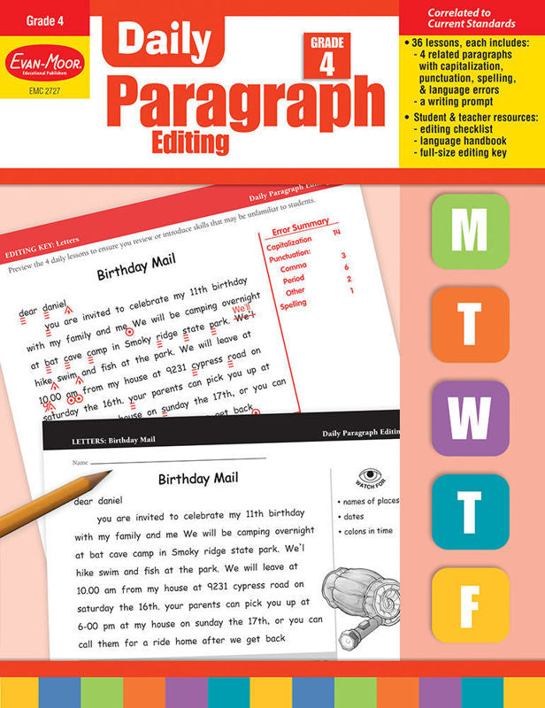 Daily Paragraph Editing, Grade 4 - Print