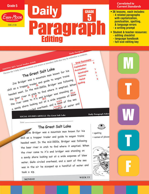 Daily Paragraph Editing, Grade 5 - Print