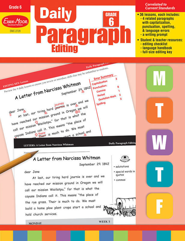 Daily Paragraph Editing, Grade 6