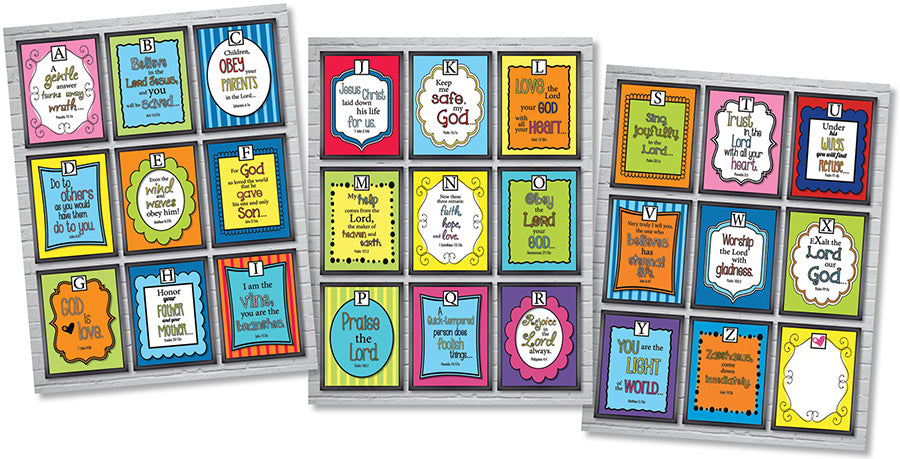 Bible Verses A-Z Poster Set