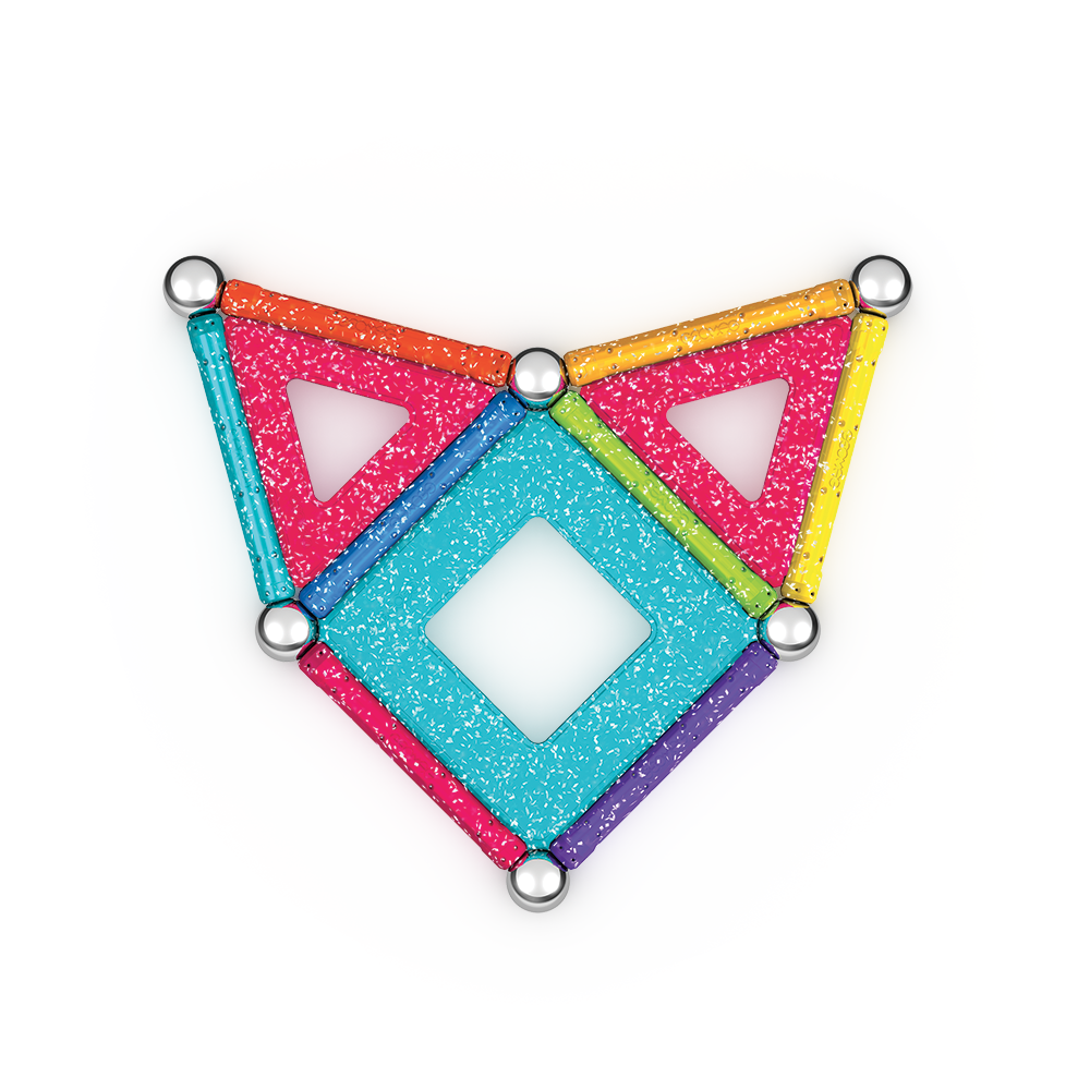 Geomag™  Glitter 22-Piece Magnetic Set Ages 3+ Years