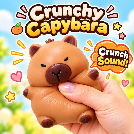 Crunchy Capybara Squishy Toy — ASMR Crunch Squeeze Toy