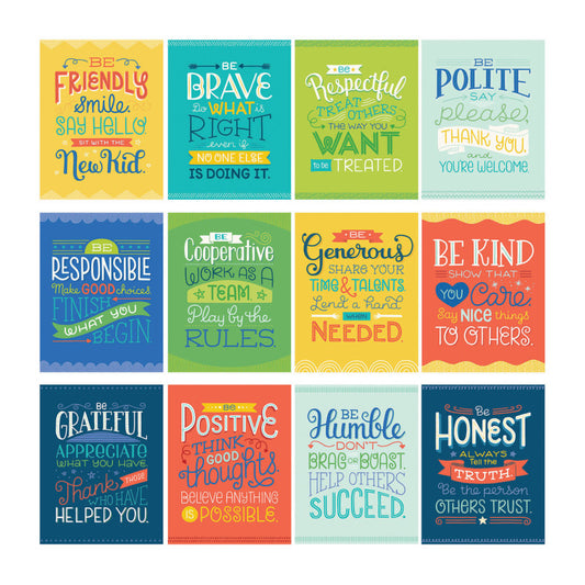 Positive Character Traits Mini Posters