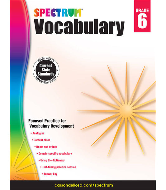 Spectrum Vocabulary Grade 6