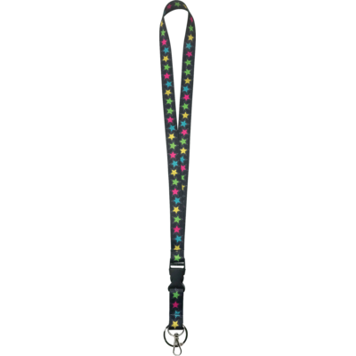 Chalkboard Brights Stars Lanyard